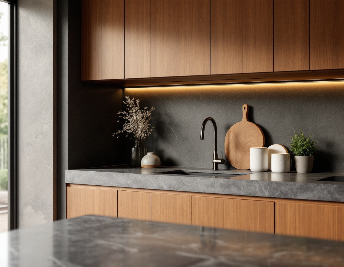 Premium kitchen joinery and benchtop detail