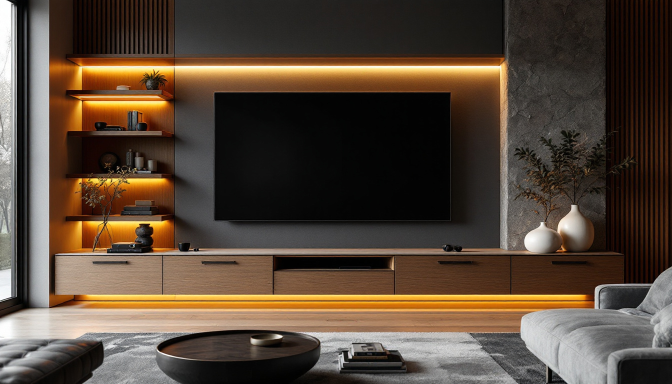 Integrated TV and entertainment cabinet design